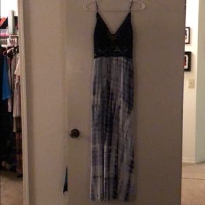 Crochet top tie dye maxi dress